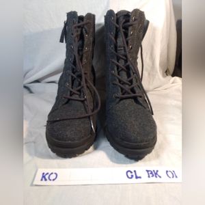 Kono Jellypop Black Felt 2.25" Heels §